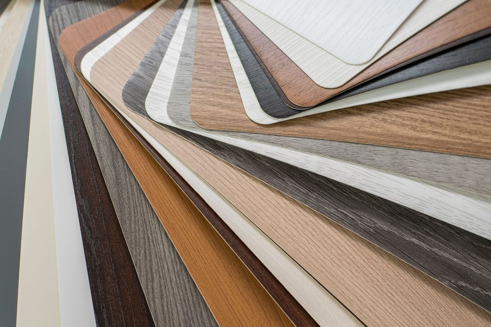 different sameples of wood veneer
