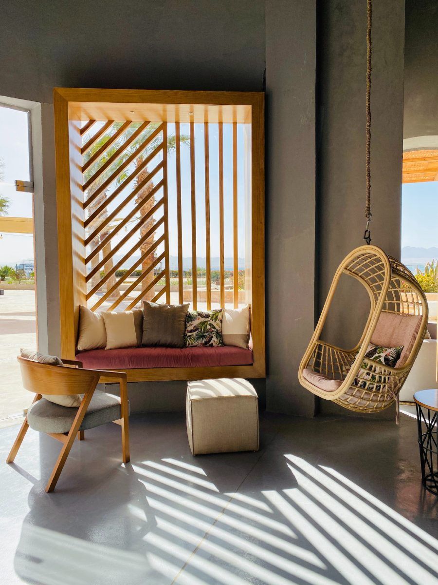 mobilier sur une terrace