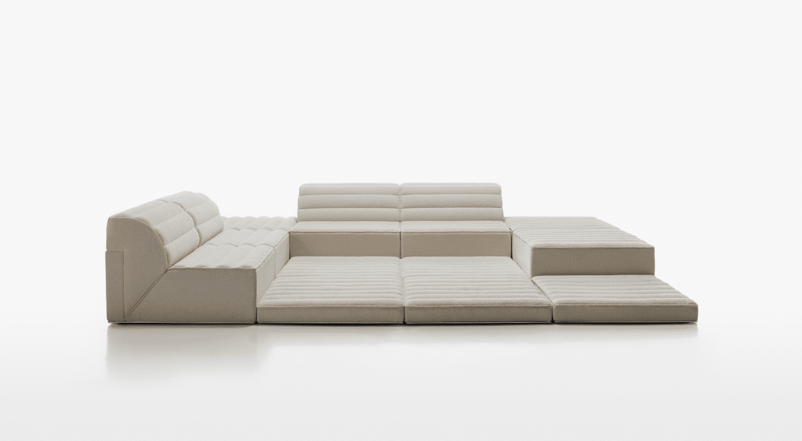 sofá de design moderno branco da Acerbis