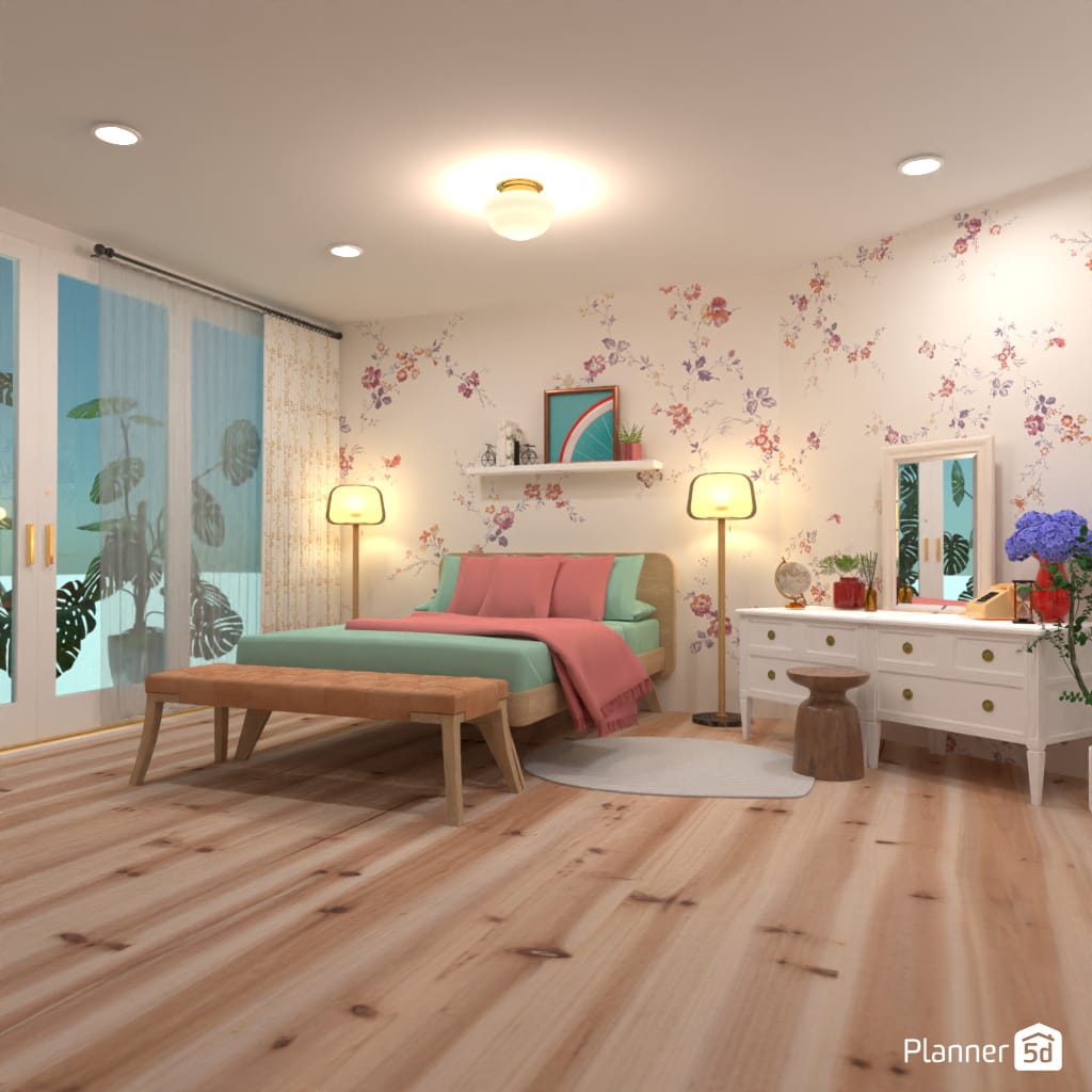Quarto Feminino Estilo Retrô