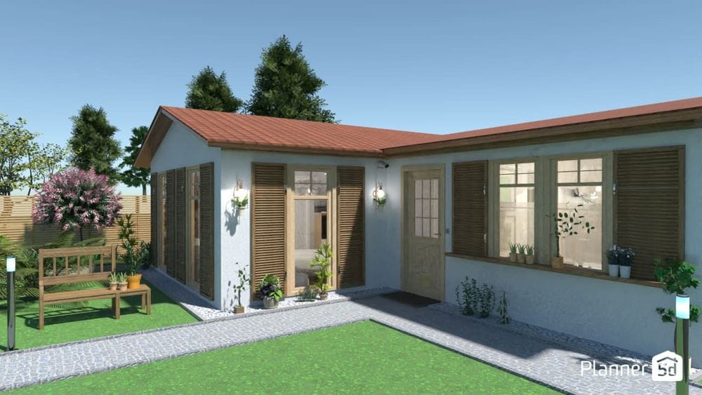 modelo de casa de campo projetado no Planner 5D