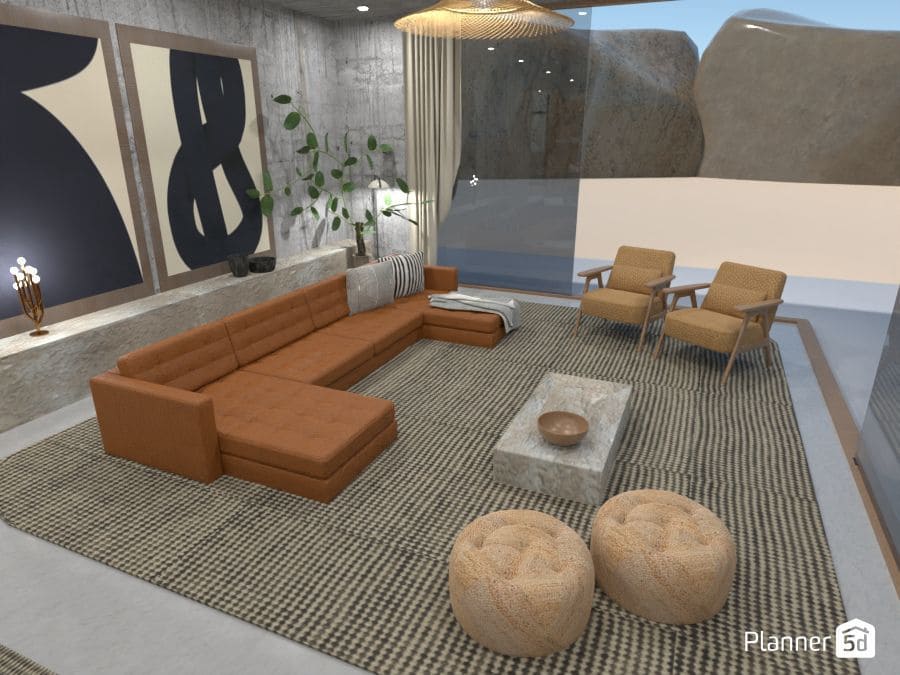 planta baixa de casa de campo moderna