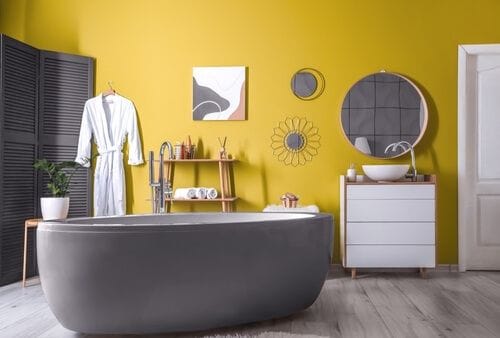 Théorie des couleurs psychologie pour la salle de bain.